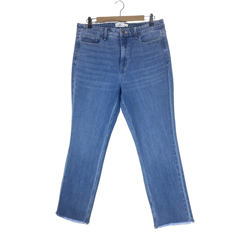 Vineyard Vines Womens‎ Straight Crop High Rise Denim Jeans 31 Large 12 NEW